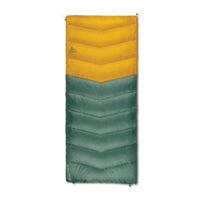 Duck Green/Olive Oil - Kelty Galactic 30 sleeping bag, front view, zipped