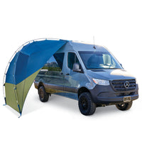 Kelty Sideroads Awning, shown on the side of a Sprinter van